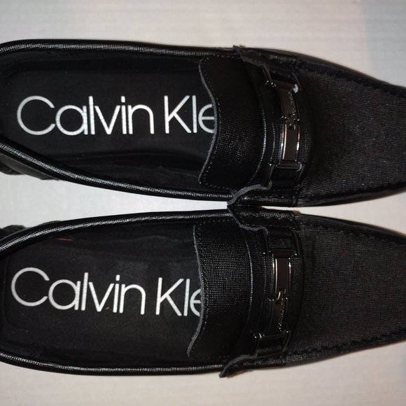 NWB/ CALVIN KLEIN, MAGNUS, BLACK LEATHER LOAFERS, MEN/ SIZE 8.5 main image 6